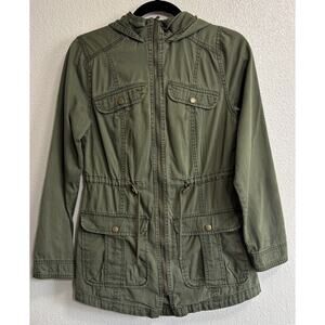 Mossimo Women's Sz S Shacket Jacket Army Green Granola Grunge Y2K Outdoor Hiking
